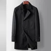 Mens Trench Coat Spring and Autumn Crazy Strong Brother Same Style Trench Coat Mid-Length Lapel Youth Business Casual Jacket Tide