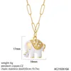 Colares de pingentes Colar de elefante fofo para mulheres Com fecho de lagosta cor de ouro ajustável em aço inoxidável colares de moda de cobre 2023