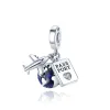 925 Silver Fit Pandora Charm 925 Bracciale Castello Bracciale Elefante Elefante Aereo Casa Lucky Charms per Pandora Charm 925 Silver Beads Charms