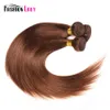 Chocolate Brown Human Hair Bundles 4# Brazilian Hair Weave Bundles Straight Bundles Non-remy Human Hair Extension