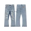 Ny26 designer masculino rasgado perna reta para mulheres moda retro street wear solto casual bootcut calças jeans m -2xl