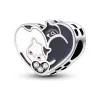 925 Silver Fit Pandora Charm 925 Armband Cartoon süße Katzenhund Engel Blumen Herz Charm für Pandora Charm 925 Silberperlen Charms Charms