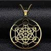 Heren dames hanger ketting roestvrij staal geometrische uitsparingsketen amulet sieraden cadeau