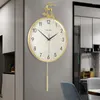 Zegarki ścienne Kreatywne zaawansowane zegar projekt elektroniczny złota sypialnia cicha Orologio da Parete Moderno Moderno wyposażenie domu