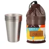 Tumblers Outdoor 304 roestvrijstalen beker set grote camping picknick wandel draagbaar bier koffie thee likeur bar home