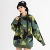 Chandails pour femmes Militray Camouflage Lover's Loose For Women Hommes Couple Color Block Surdimensionné Streetwear Winter Tops Pull Esthétique