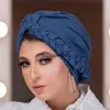 Новые мусульманские женщины хиджаб турбанские косички растягивание химиотерапия индийская шляпа шляпа капот выпадение волос головокружение