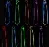 Rave LED Necktie Adjustable Glow Neon Party Light Up Tie Novelty Rave Clothes Outfits Costume Props