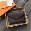 Cartera corta para mujer de diseñador de moda 2023, cartera para mujer con descuento, caja Original, tarjetero, bolso de mano para mujer, flor a cuadros