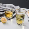 Wine Glasses Japanese Style Moire Phnom Penh Transparent Glass Household Cup Large Capacity Juice Heat-Resistant Cups