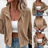 Women's Jackets 2023 Autumn And Winter Corduroy European Juniors Womens Utility Casual Leather Jacket