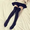 Chaussettes femmes coton lin fleuri genou automne et hiver bas japonais cuisse haute groupage hold-ups