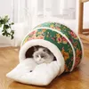 Decorative Objects Figurines Honey Pot Cat Nest Cartoon Bed House Cave Lounger For Cats Kittens Puppy Kennel Warm Closed Box Cute Pet Sleep Bag Small Dog 230818