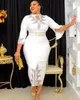 エスニック服女性のためのエレガントなアフリカのイブニングドレスDashiki Ankara衣装ガウンプラスターキーウェディングパーティーLong Maxi Dress 230818