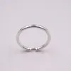 Cluster Rings Solid Pure 18Kt White Gold Ring Femme 2mm Lisse 0.9-1.1g US5-9
