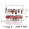 ヒップホップハロウィーンヴァンパイア歯ジルコン歯科牙歯包んだメンズゴールドグリル歯歯セットファッションジュエリー6 6トップボトムトゥースグリル1753