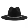 Fedora hoed zwarte kaki brede riem mannen vrouwen Brits stijl trilby feest formeel panama cap cowboy herfst winter hoeden groothandel