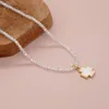 Pendant Necklaces Shell Necklace White Flower/Cross Charm Crystal Bead Chain Classic Summer Jewelry Fashion Handmade Gift For Women Choker