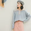 Kadın Sweaters Harajuku Kawaii Kore Moda Sonbahar Kadınlar 2023 Kış Kişilik Vintage Tatlı Düğme Arkadaşları Örme Kazak Kadınlar