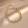 Lien Bracelets Mode Taille Réglable En Acier Inoxydable Argent Or Couleur Pour Femme Fille Sur La Main Bijoux Cadeaux Tendance