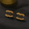 Orecchini di marca di lusso con lettere di design Orecchini placcati in oro Simpatico coniglietto con perno Gioielli Accessori da donna Regalo per la festa di nozze