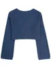 Pulls pour femmes XEASY 2023 été femmes couleur unie tricot à lacets poches décoration décontracté Vintage doux pulls
