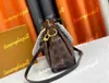 Boetie Women Tote Bag Luxurys Handbags With Lock Brown Gird Flowers Dual Phone Bags 25cm 31.5cm M45986 M45283 Purses