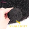 Kinky Curly Fair Weave 3-4 Pakiet Zakaz Remy rozszerzenie włosów ludzkich dla kobiet 8-20 cali naturalny kolor jarin do włosów