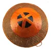 Wide Brim Hats Traditional Chinese Style Cone Rattan Hat Outdoor Sunproof For Teens Unisex Dropship