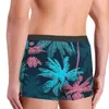 Underpants Men Boxer Briefs Shorts Panties Tropical Palm Trees Pattern Breathable Underwear Male Printed