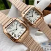 Upgraded version V12 Sandus pair watch ultra-thin series Mens and womens quartz watch automatic mechanical bowl watch sapphire crystal glass
