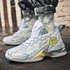 Kvinnor Mens Professional Basketball Shoes High Top Casual Sneakers Youth Sports Trainers Graffiti Design