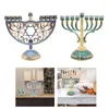 Candle Holders European Style Retro Hanukkah Menorah Religious Supplies Ornaments