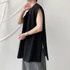 Tanne da uomo Tops da uomo Tank Side Zipper Simple Spazio traspirante Adolescente Teenager Sleevelico di streetwear Casual Summer Streetwear Workout