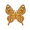 Tazze di piattino in legno Honey abee cavi farfalle a forma di tazze cuscinetti resistenti al calore per donne decorative per la casa uomini