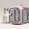 Kattbärare husdjursflygfodral Bekvämt andningsbara bärande bagage Bekväma Portable Teddy Dog Crate