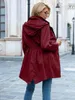 Trench da donna 2023 Autumn Ladies Coat a vento Fashion Women Rain Rain Giacca per esterni impermeabili con cappuccio impermeabile