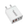 55W GaN 4 Ports USB+Type-C Travel Adapter Höghastighet Mobiltelefon USB C Wall Charger US EU UK AU Plug
