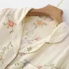Kobietowa odzież sutowa Summer piżama krótkie szorty Suit bawełniany dwuwarstwowy druk gazowy świeże ubrania domowe Dwuczęściowe panie