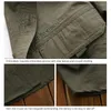 Camicie casual maschile 2023 Autumn Cargo Military Polyester a maniche lunghe abbigliamento tattico più dimensioni
