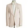 Men's Suits 1 Button Clothing Shawl Collar Mens High Quality Elegant Man Suit Blazers Modern Slim Fit Clothes Blazer
