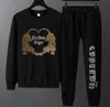 S-4XL Rhinestones Anime Grafik Erkekler Moda Klasik Klasik Sweatshirt Takım Pantolon Set Erkek Sokak Giyim Takım Seti Spor Giyim Seti