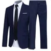 Erkekler Suits Erkekler Klasik 2 Parçası Setler Düğün İş Pantolon Ceket Ceket Resmi Elbise Luxury Suit Tuxedo Single Szie S-6XL