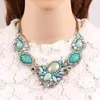 Pendant Necklaces Trendy Design Gold Chain Colorful Resin Flower Chunky Statement Bib Choker Collar Necklace For Women Jewelry