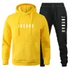 Nya män Kvinnor Tracksuit Varumärkesbrev Utskrift Fashion Set Casual Pullover 15 Color Warm Tracksuit 2 Piece Hoodies Sweatshirts and Sweatpants Set