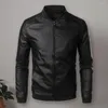 Men's Jackets Windproof Side Pockets Men Coat Stylish Baseball With Stand Collar Zipper Placket For Spring