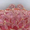 Sacs de soirée dame rose gros strass pochette sac à main fête mariage sac à main de luxe femmes demoiselle d'honneur dîner argent embrayages