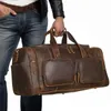 Duffel torebki lufan wyjątkowo duża męska torba podróżna oryginalna skóra o długości 62 cm duża męska weekendowa torebka na ramię