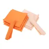 Table Napkin 6pcs Cloth Napkins Square Pure Color Polyester Orange/Champagne 48 48cm Dinner Decor Wedding Party Restaurant Banquet