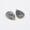 Breloques 25x35mm pendentif en forme de larme pierre naturelle Flash Labradorite pour la fabrication de bijoux fournitures bricolage femmes collier boucles d'oreilles